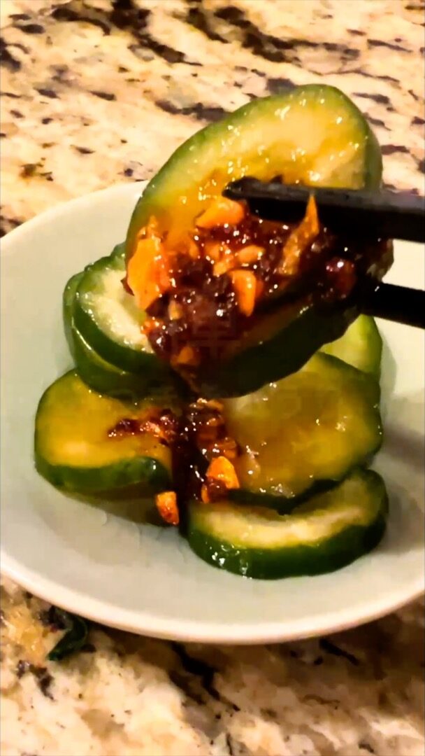 完成したきゅうりの副菜