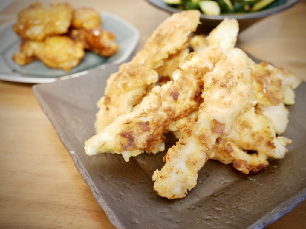 コストコのさくらどり すじ切りささみで作ったささみフライ