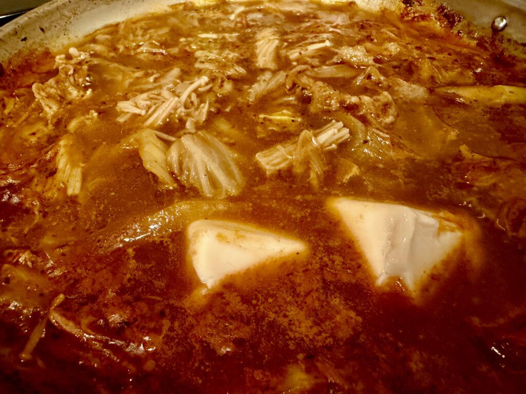 ベル食品スープカレー鍋つゆで作った完成鍋