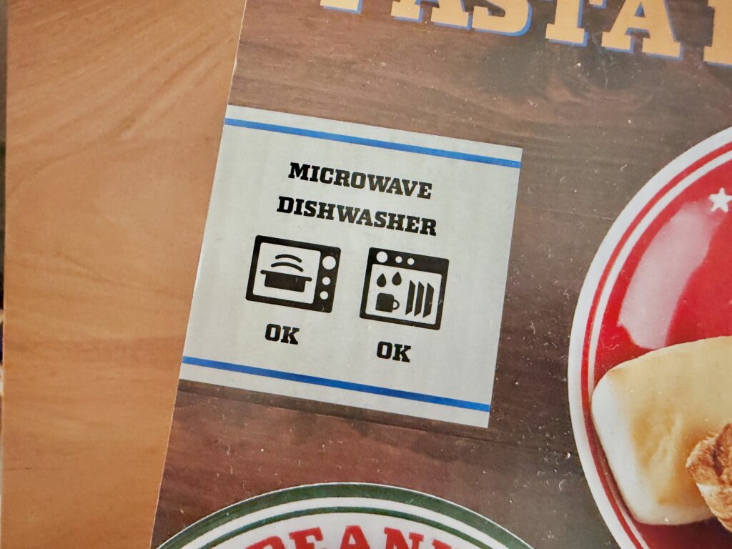 スヌーピーのパスタプレートは電子レンジと食洗機対応