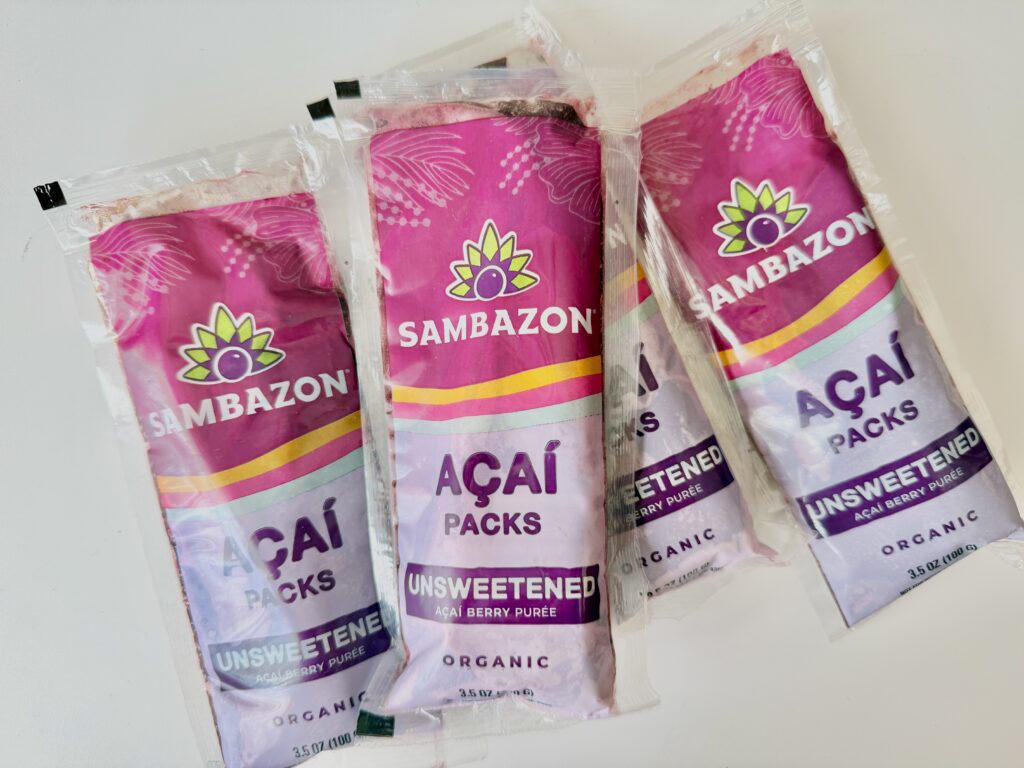 コストコで購入できるサンバゾン オーガニックアサイー 無糖パック|スムージーやアサイーボウルに使える冷凍アサイー
