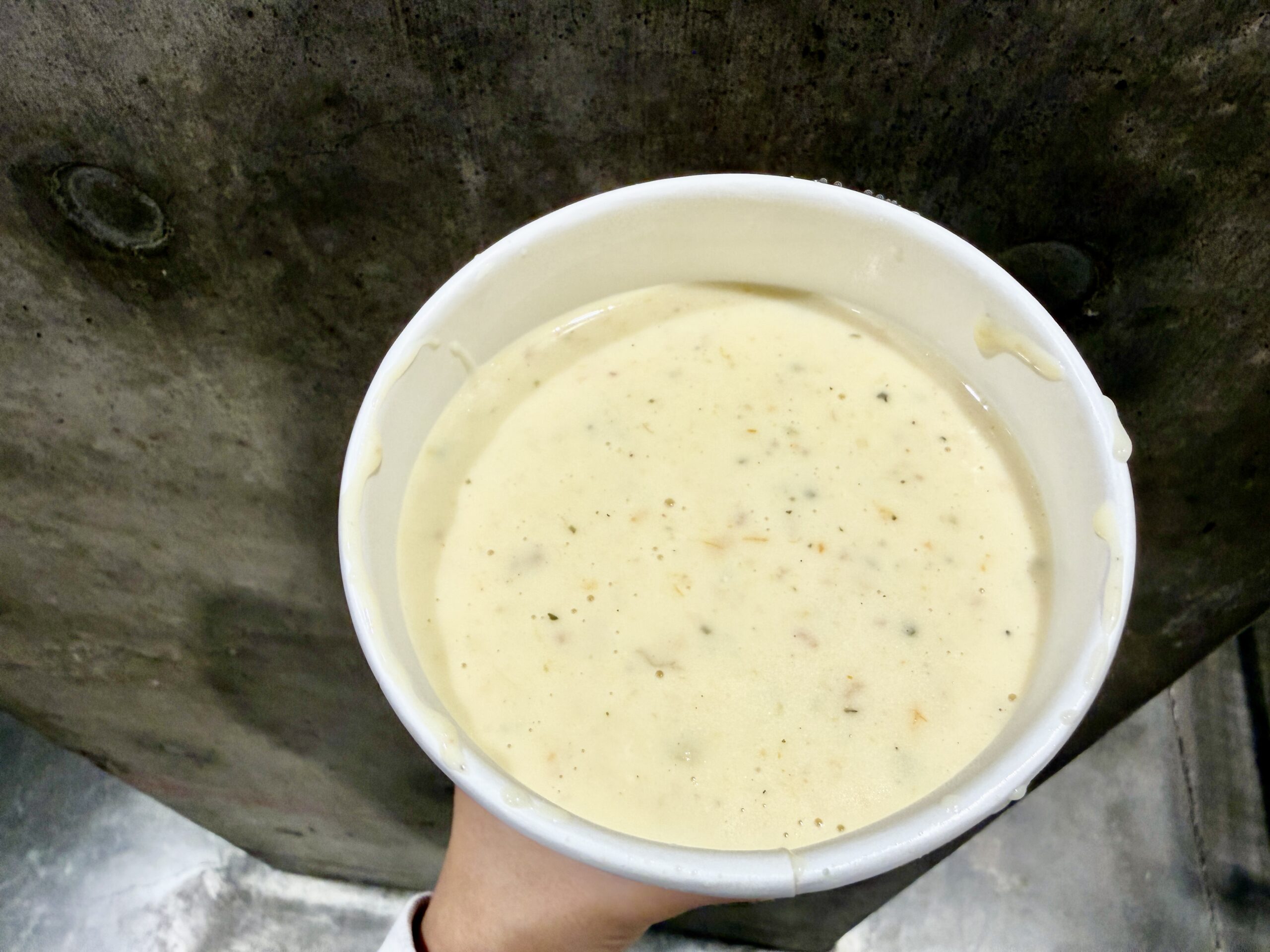 コストコ クラムチャウダー フードコート カップ 実物写真