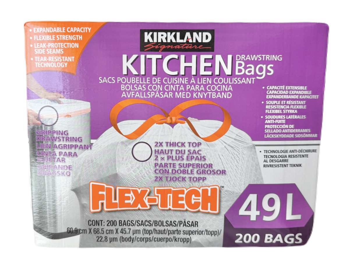 コストコ ゴミ袋 フレックステック 49L 200枚 パッケージ