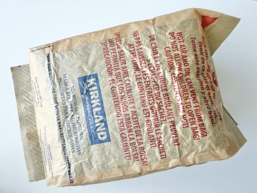 コストコ ポップコーン 出来上がり 袋