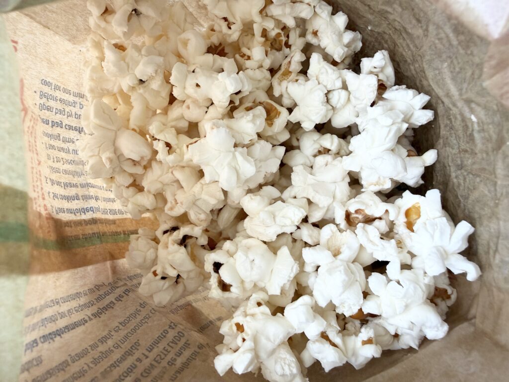 コストコ ポップコーン 出来上がり 袋の中