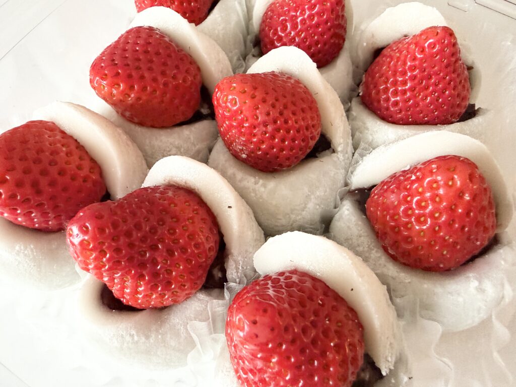 コストコ いちご大福 開封後 9個入りの様子