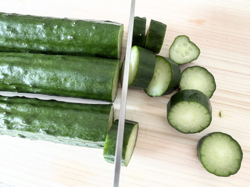 きゅうり レシピ 簡単 カット方法 2センチ幅