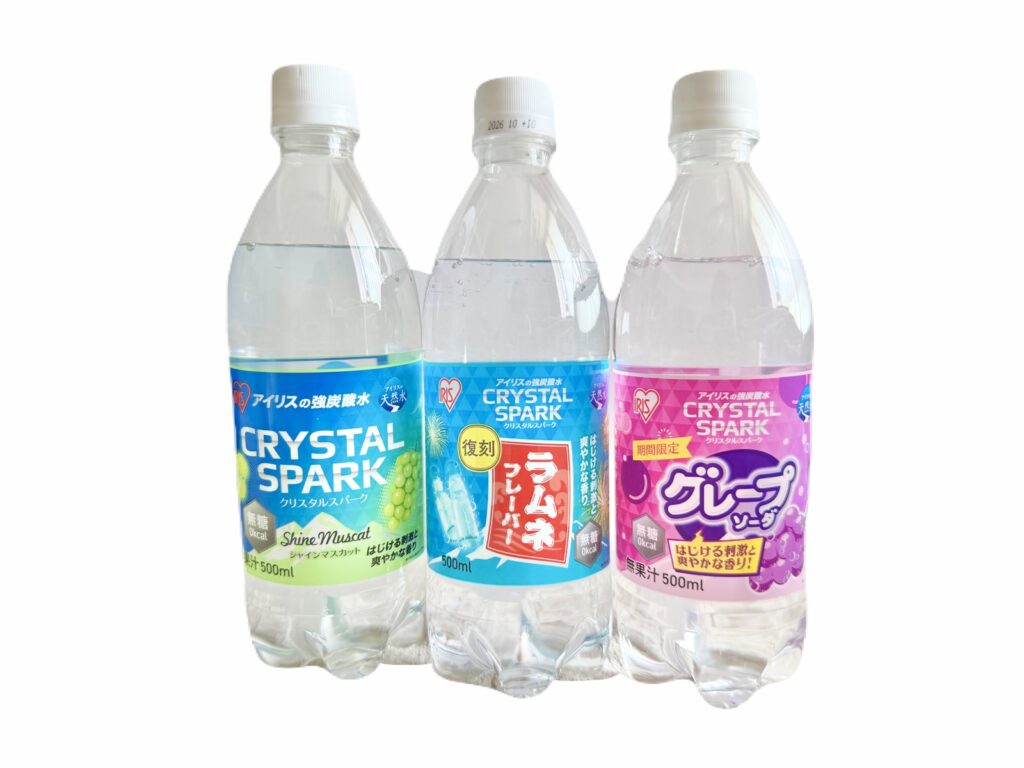 クリスタルスパーク フレーバー比較 ラムネ グレープ シャインマスカット