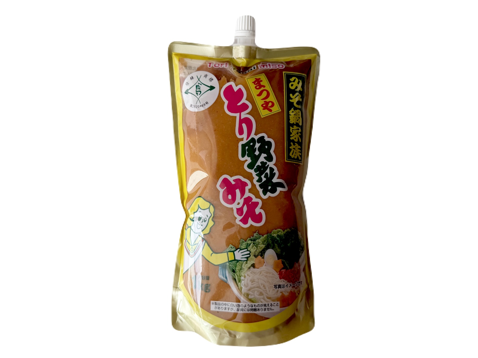 コストコで購入したまつやとり野菜みそ1kgのパッケージ