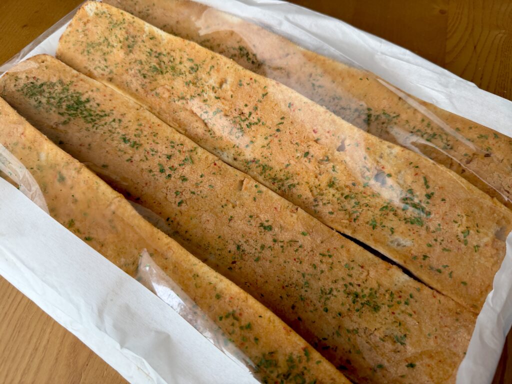 コストコベーカリーの明太バゲット5本入りパッケージ