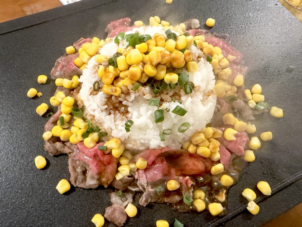 焼肉のたれをかけるペッパーランチ風レシピ