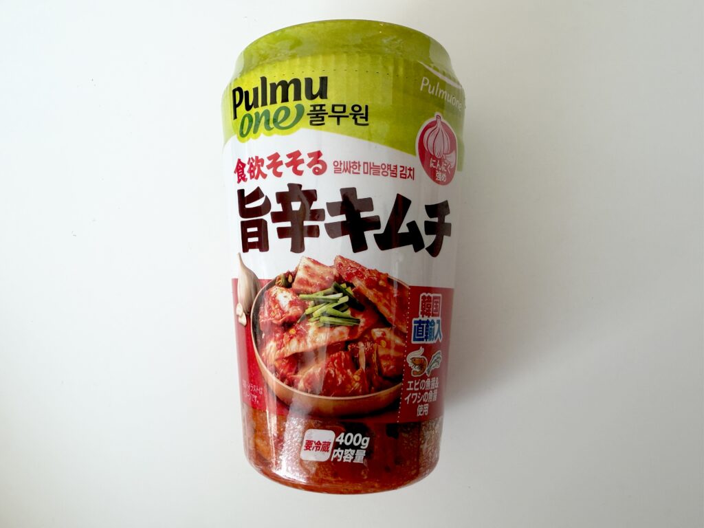 コストコで購入したPulmuone旨辛キムチ400g入り