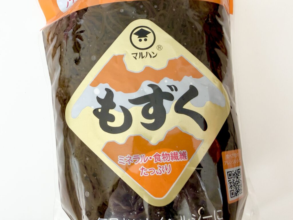 マルハン味付もずくのパッケージ正面ラベル