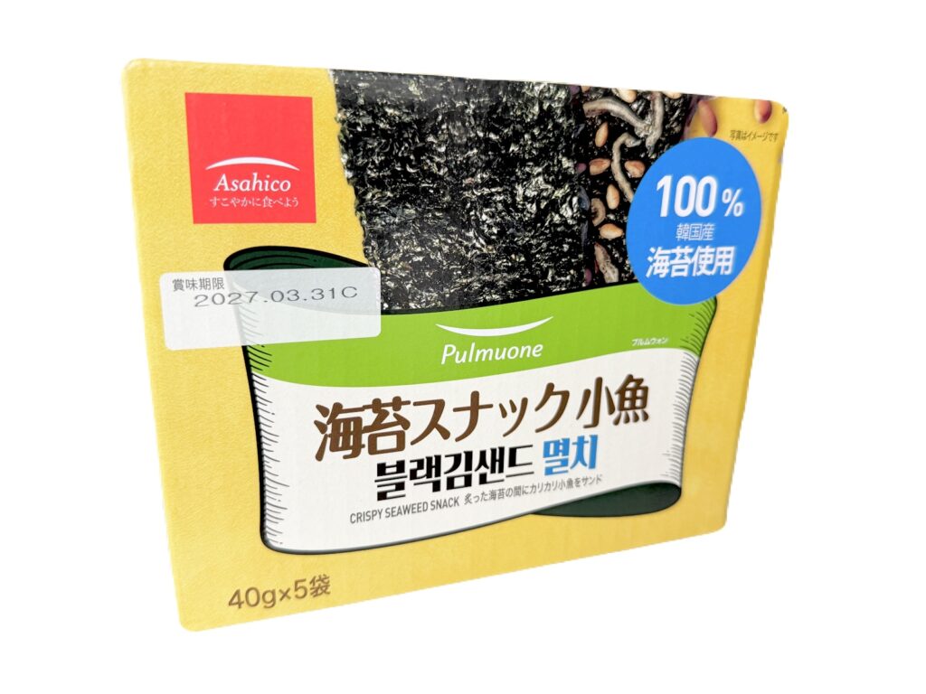 コストコの海苔スナック小魚40g×5袋の外箱